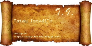 Tatay István névjegykártya